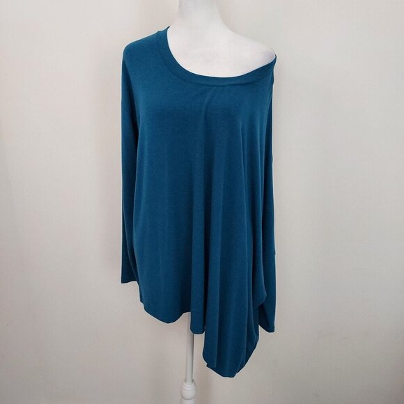 Soft Surroundings Off Shoulder 3/4 Sleeve Stretch Knit Tunic Top Size Medium - Picture 1 of 7